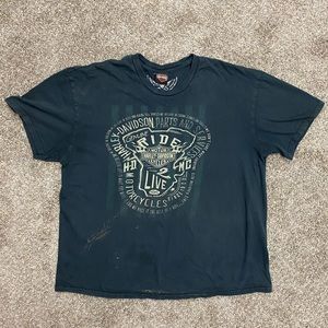 Harley-Davidson shirt mens size xxl black shirt sleeve AR‎ biker grunge AR